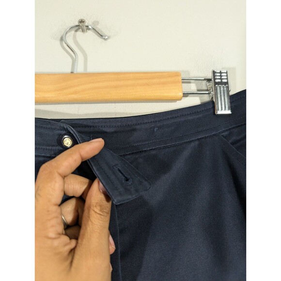 St. John Sport Pants Women Sz 6 Navy Straight Leg High Rise Work Office Career - Picture 4 of 9